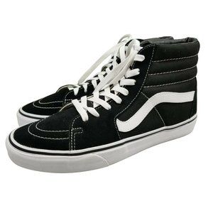 Vans Sk8 Hi Women Sz 10.5 Men 9 Suede Canvas Black